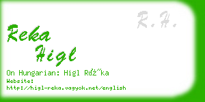 reka higl business card